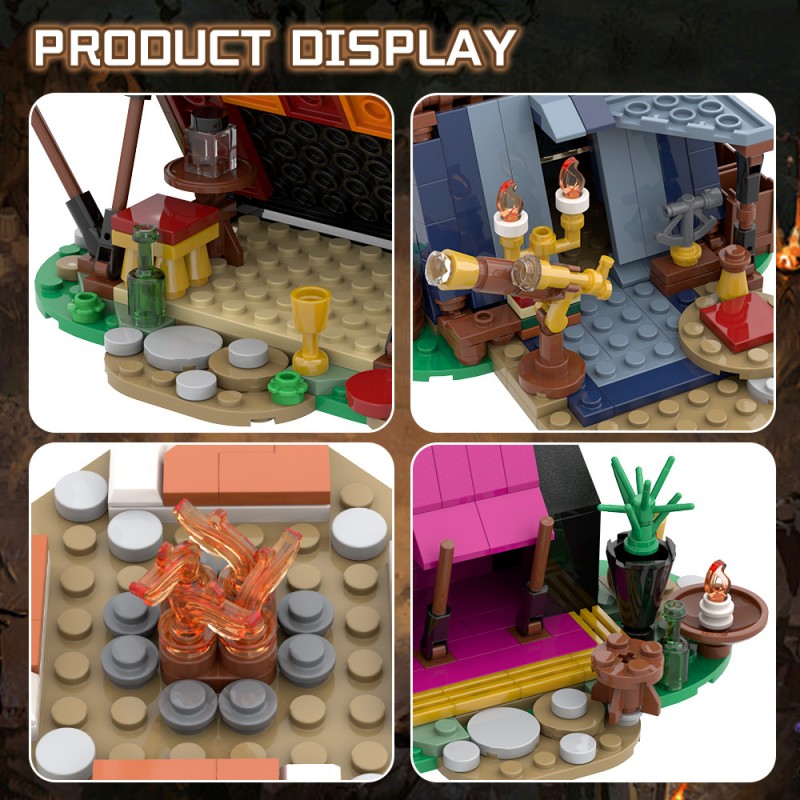 GOBRICKS MOC 190297 Baldur's Gate 3 Fire Camp Set - YWOBB