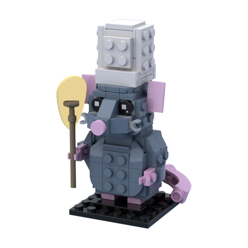 GOBRICKS MOC 225657 Ratatouille- Remy the Rat Brickheadz - YWOBB
