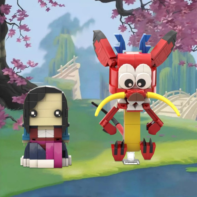 GOBRICKS MOC 231024 Mulan et Mushu - YWOBB