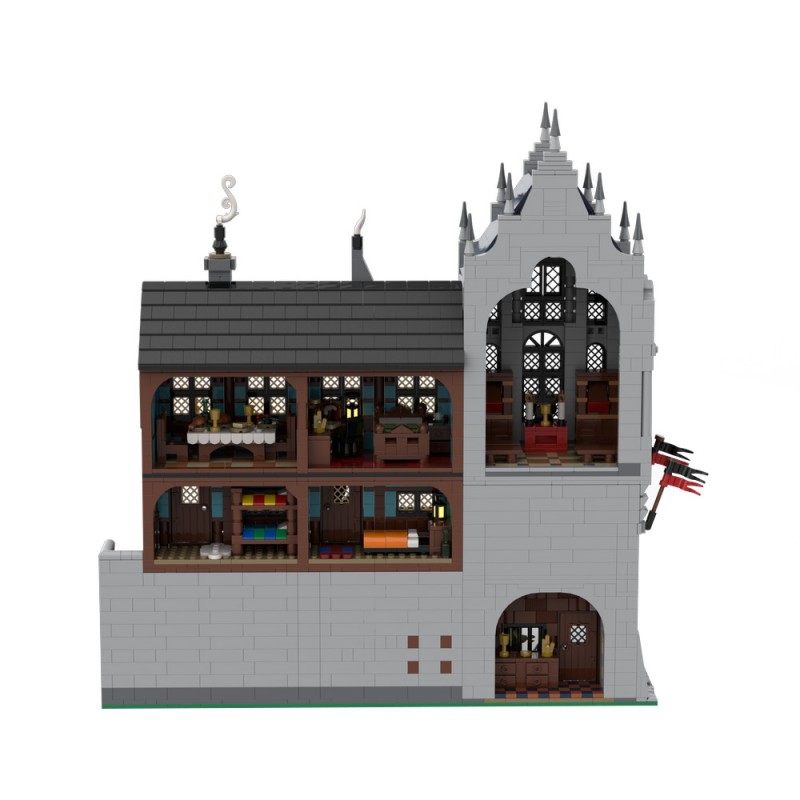GOBRICKS MOC 221582 Medieval Town Square - YWOBB