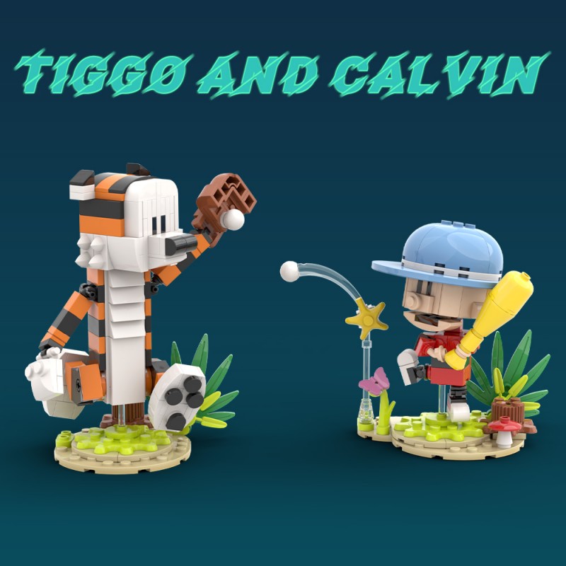 GOBRICKS MOC S0085 Calvin and Hobbes - YWOBB