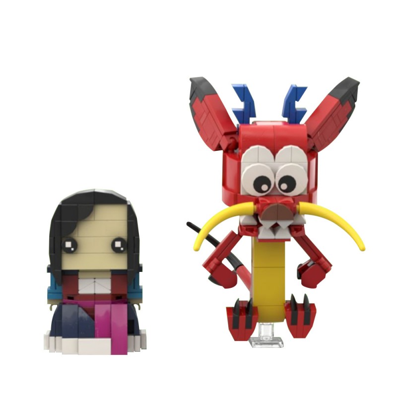GOBRICKS MOC 231024 Mulan et Mushu - YWOBB