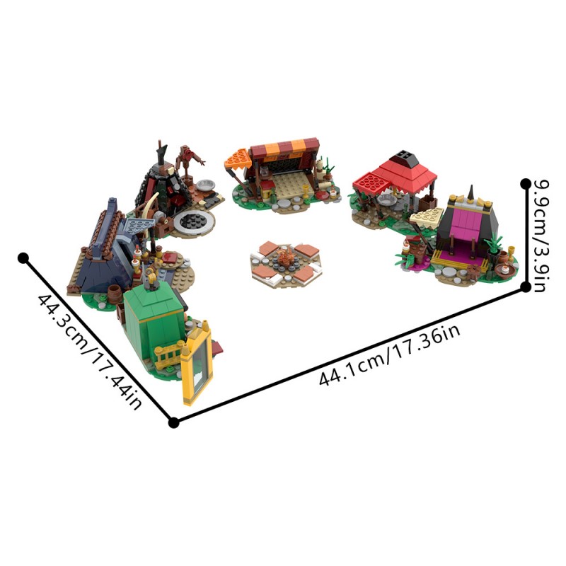 GOBRICKS MOC 190297 Baldur's Gate 3 Fire Camp Set - YWOBB