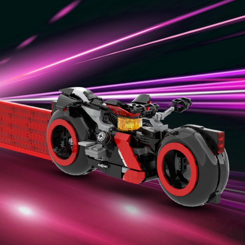 GOBRICKS MOC S0093 Tron Are Full-Size Lightcycle - YWOBB