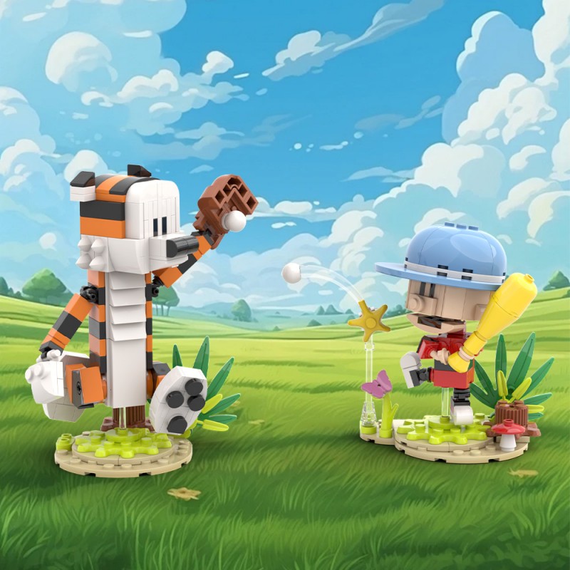 GOBRICKS MOC S0085 Calvin and Hobbes - YWOBB