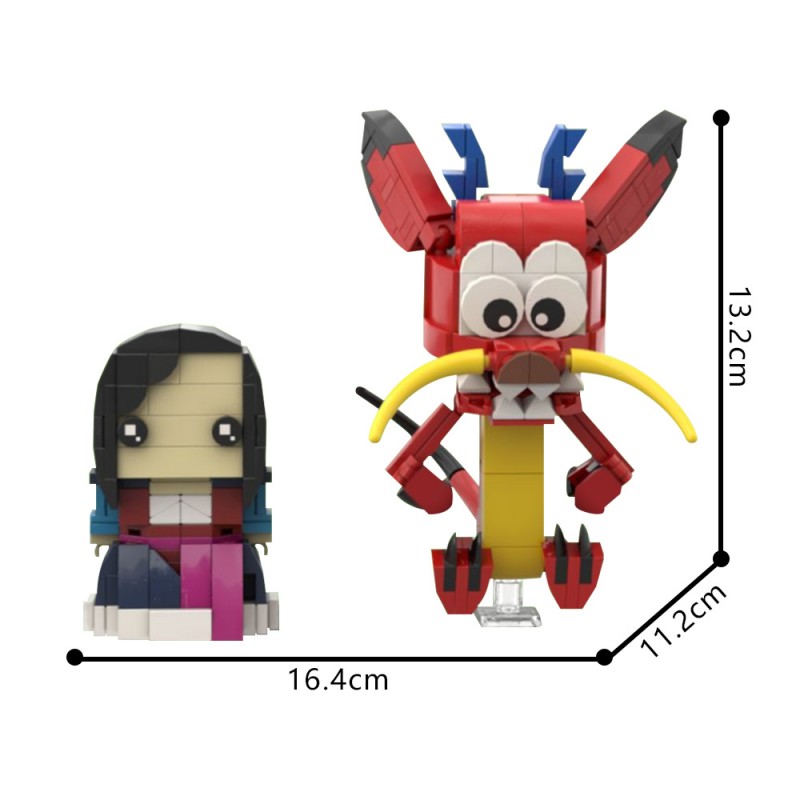 GOBRICKS MOC 231024 Mulan et Mushu - YWOBB