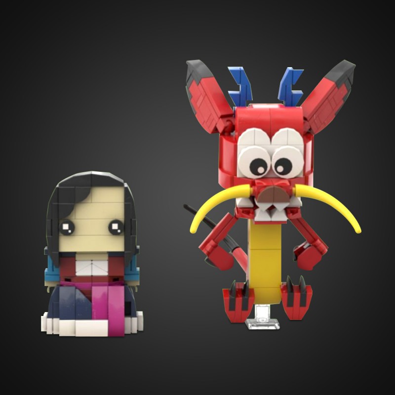 GOBRICKS MOC 231024 Mulan et Mushu - YWOBB