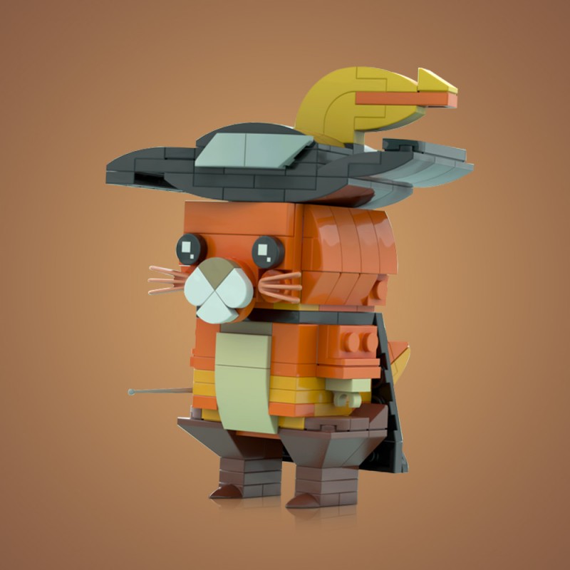 GOBRICKS MOC 87874 Puss in boots - from movie Shrek - YWOBB