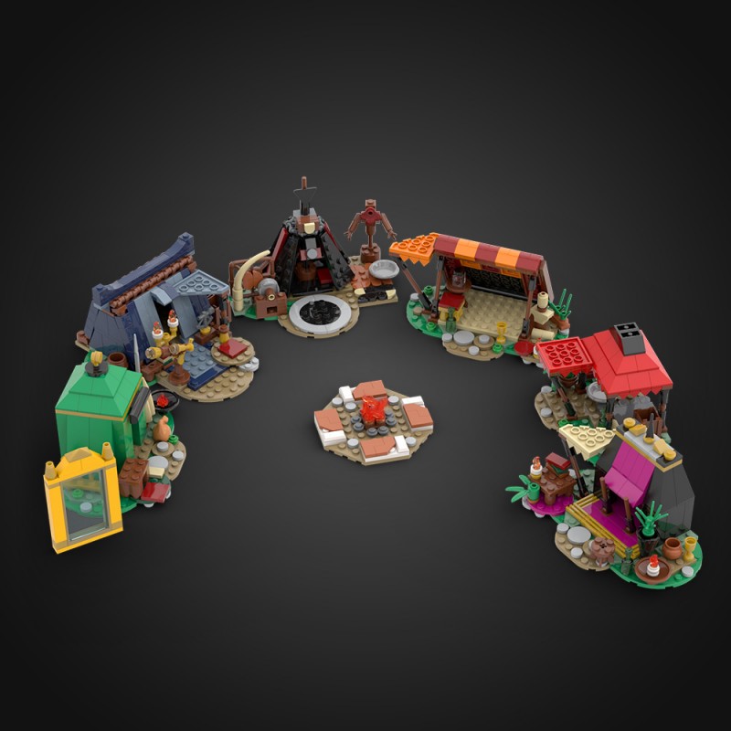 GOBRICKS MOC 190297 Baldur's Gate 3 Fire Camp Set - YWOBB