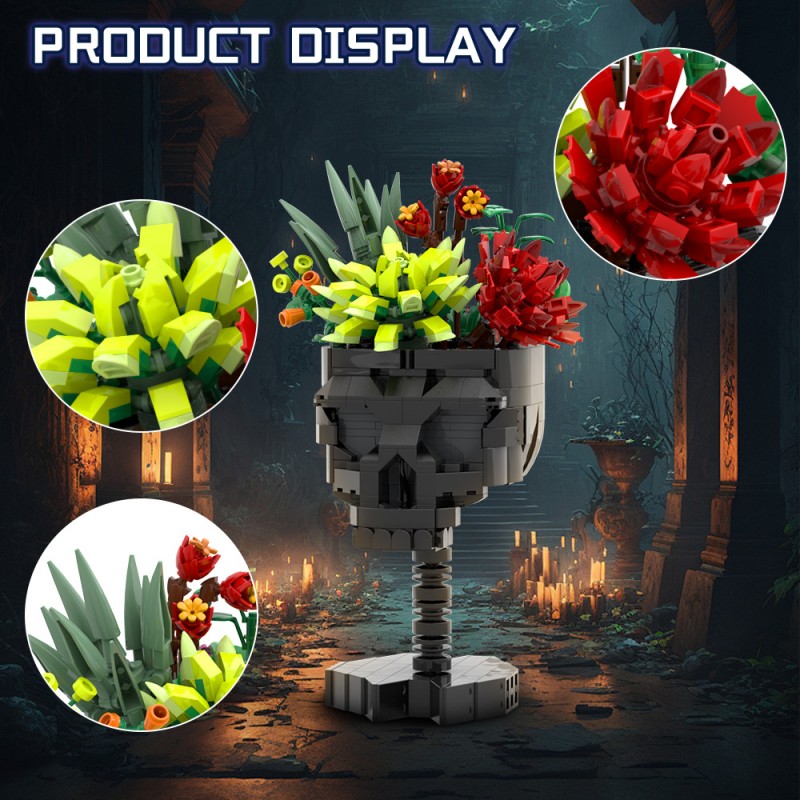 GOBRICKS MOC S0083 Skull - YWOBB