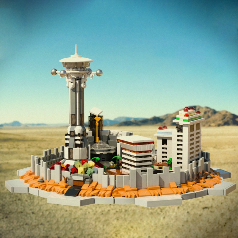 GOBRICKS MOC 232083 New Vegas: the Strip - YWOBB