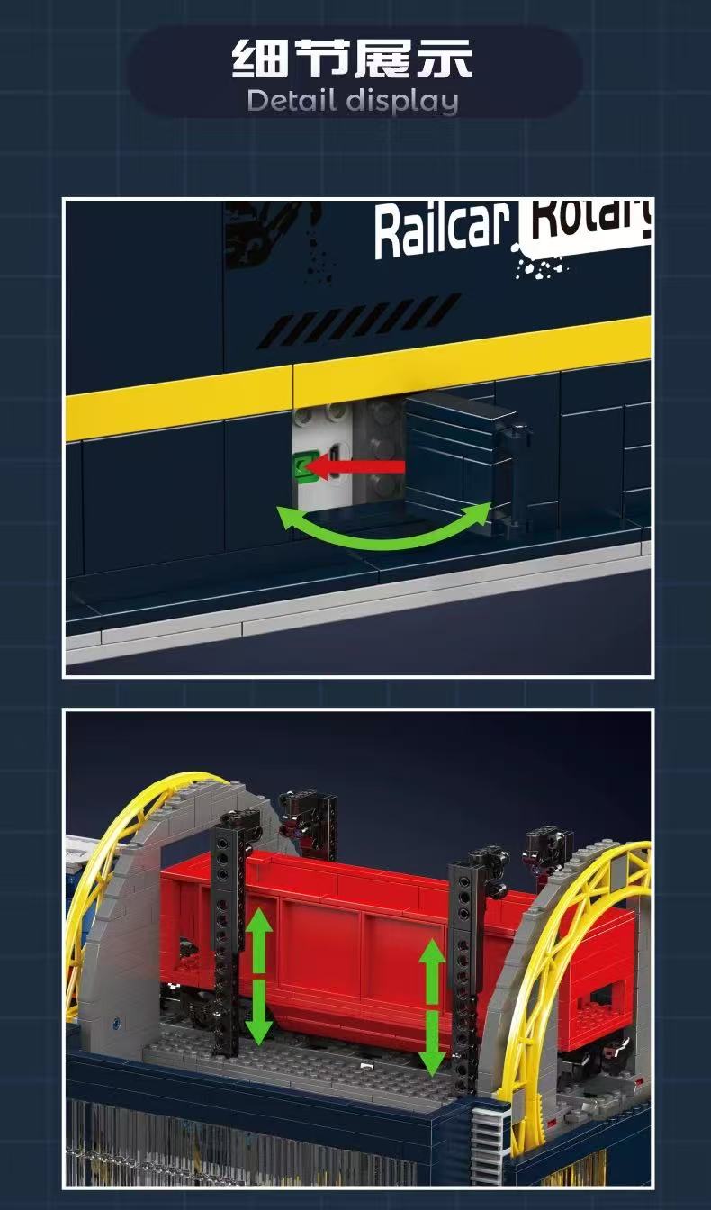 Mould King 17094 Railcar Rotary Dumper - YWOBB