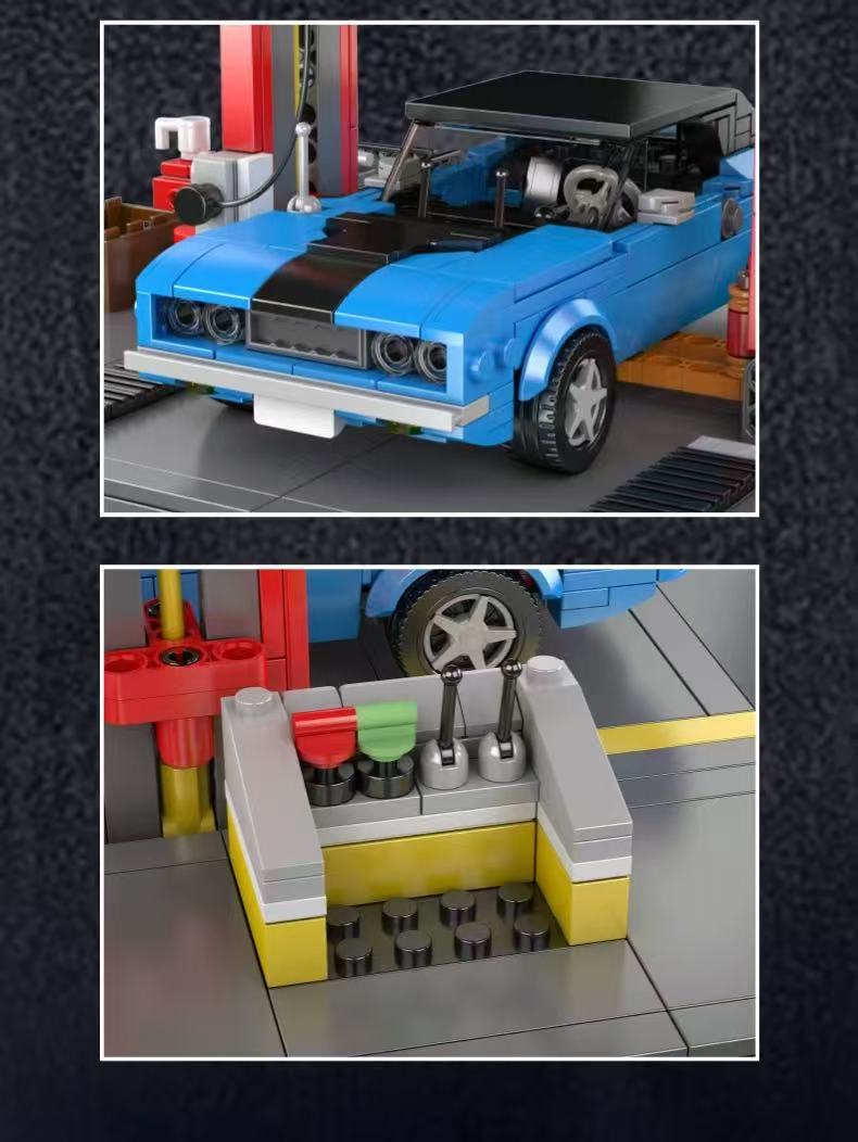 Mould King 24086 Repair Garage & Challenger Muscle Car - YWOBB