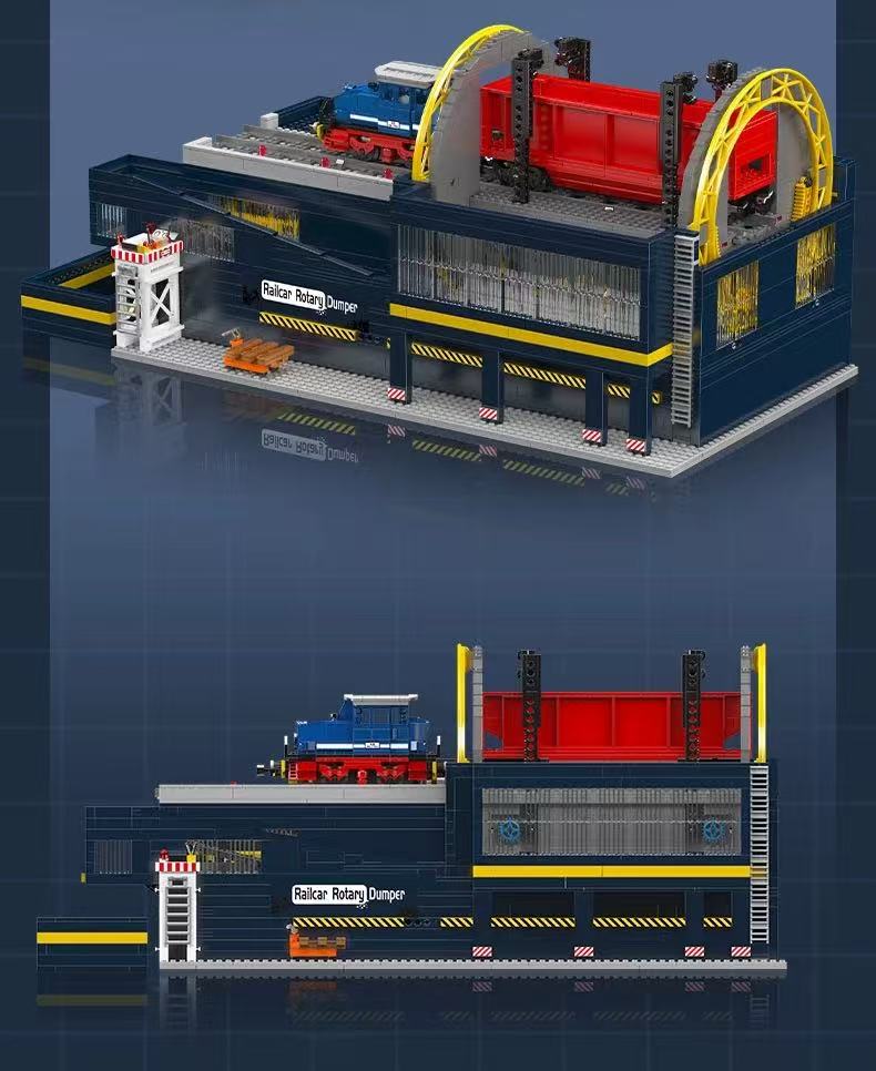 Mould King 17094 Railcar Rotary Dumper - YWOBB