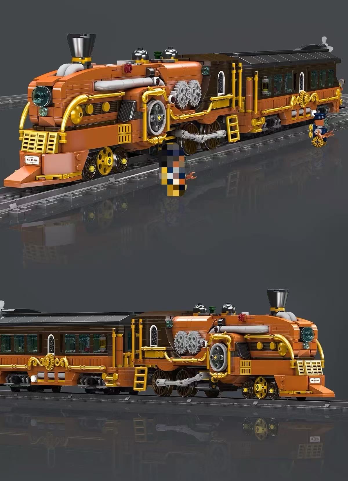 Mould King 12046 Steampunk train - YWOBB