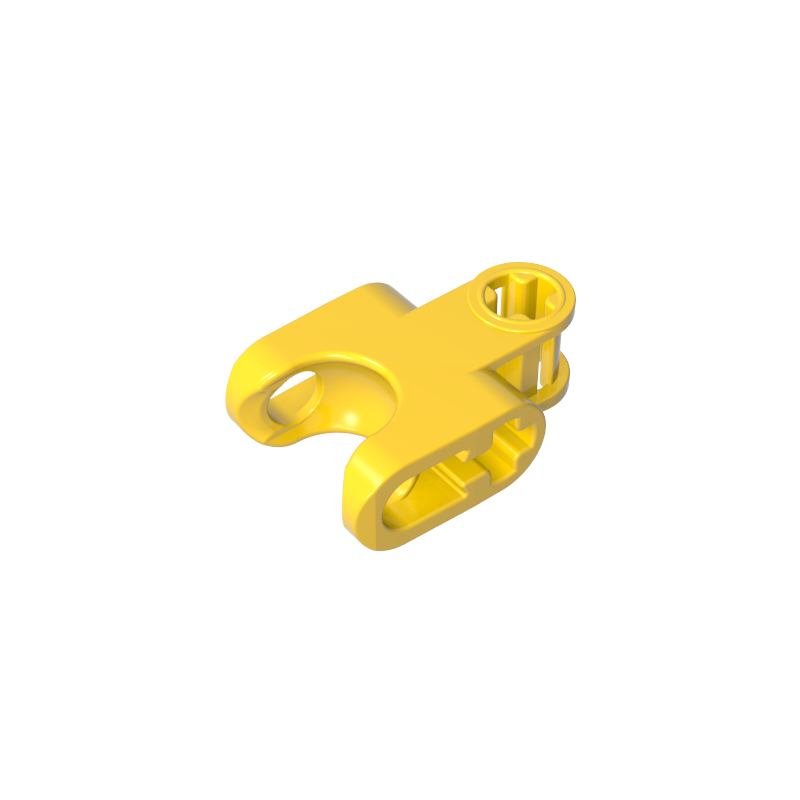 GOBRICKS GDS-1205 Axle Connector 2 x 3 with Ball Joint Socket - Closed Sides, Straight Forks with Open Axle - YWOBB