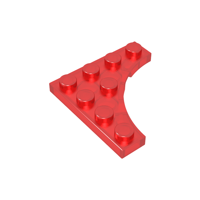 GOBRICKS GDS-90033 4x4 1/4 circle inner arc wedge plate - YWOBB