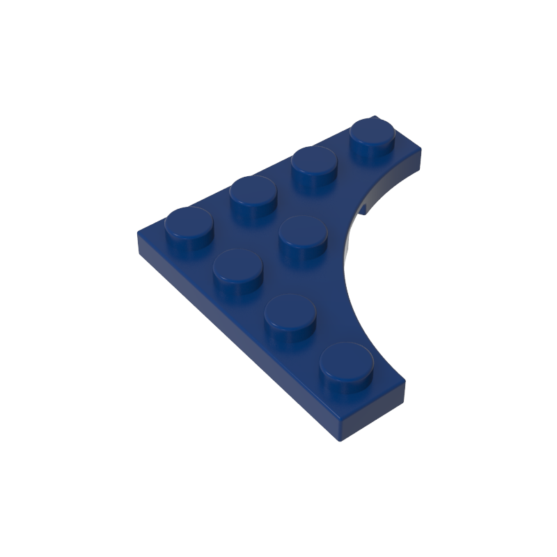 GOBRICKS GDS-90033 4x4 1/4 circle inner arc wedge plate - YWOBB