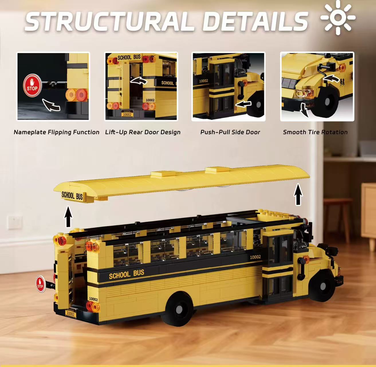 Amazing Block 10002 SCHOOL BUS - YWOBB