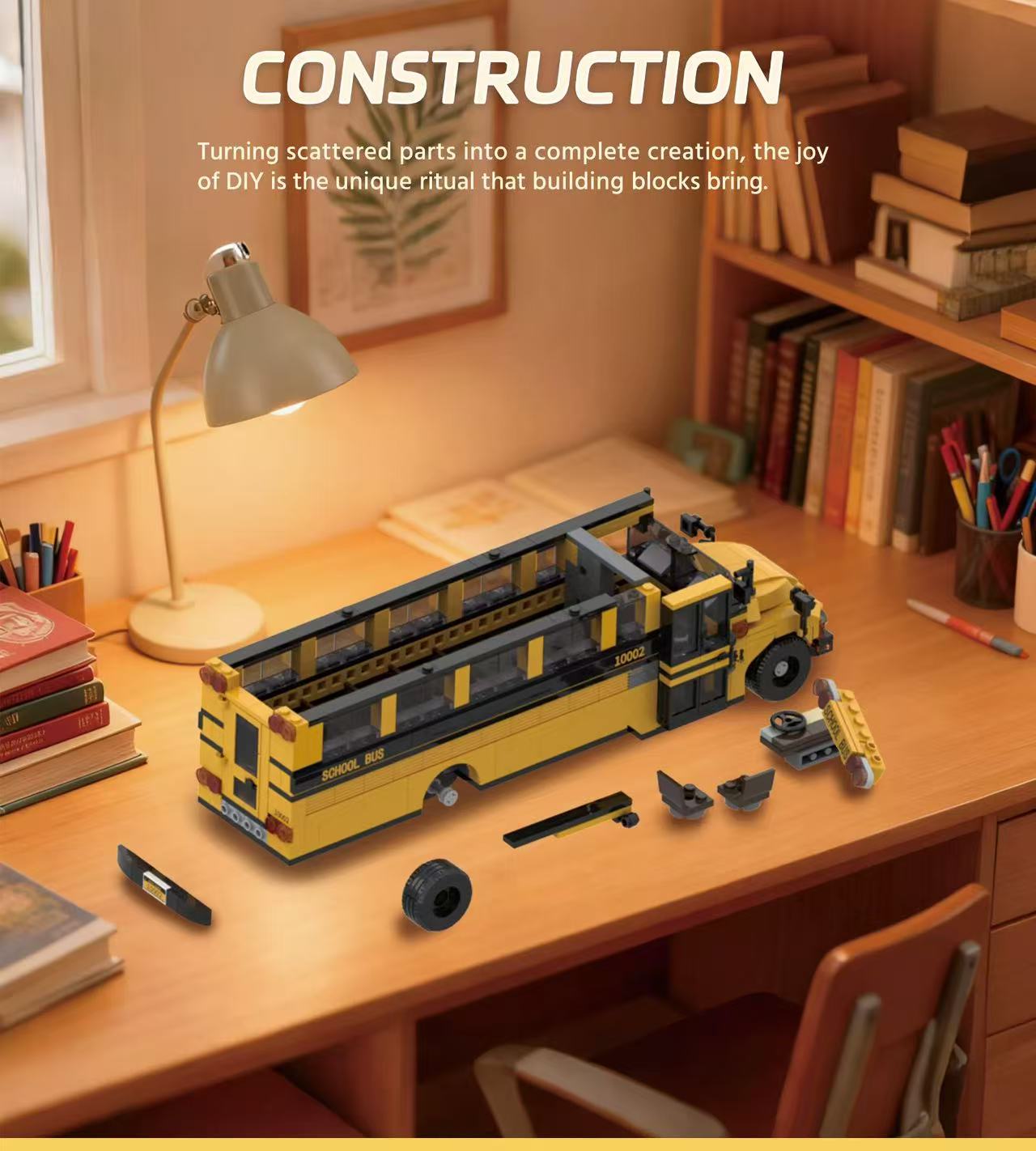 Amazing Block 10002 SCHOOL BUS - YWOBB