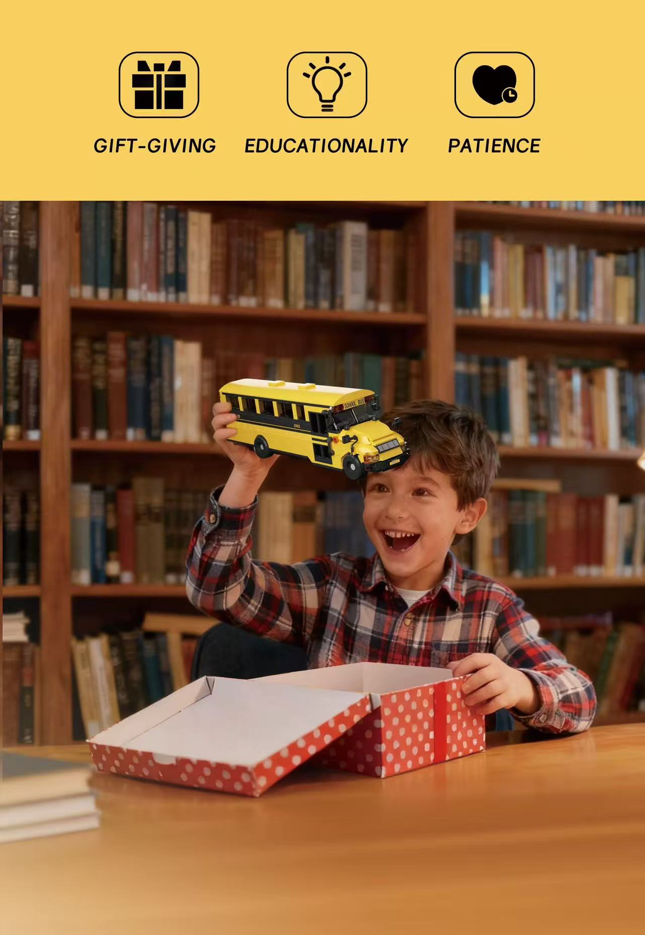 Amazing Block 10002 SCHOOL BUS - YWOBB