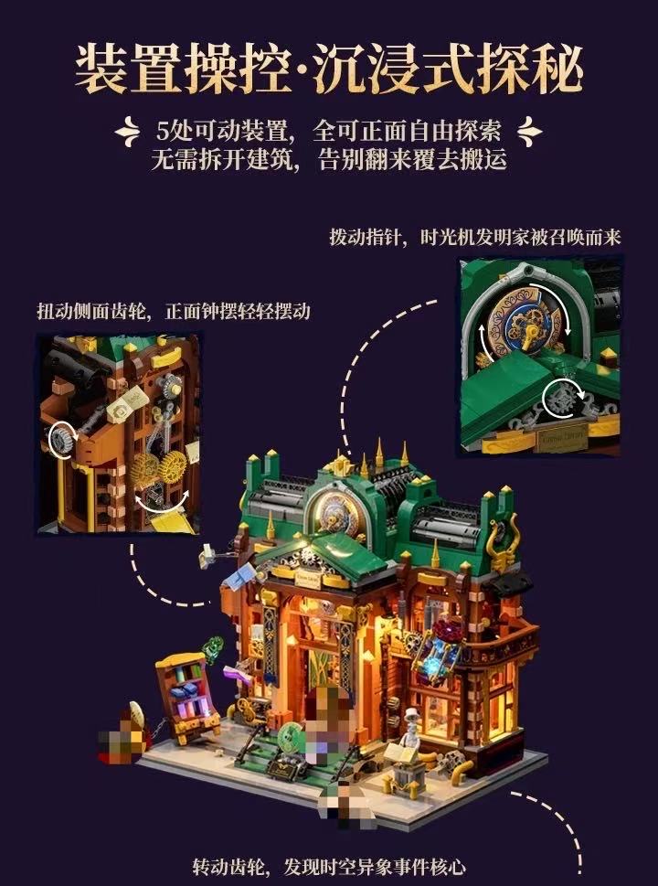 FunWhole F11012 Steampunk Time Rift Library OVP US Warehouse Version - YWOBB