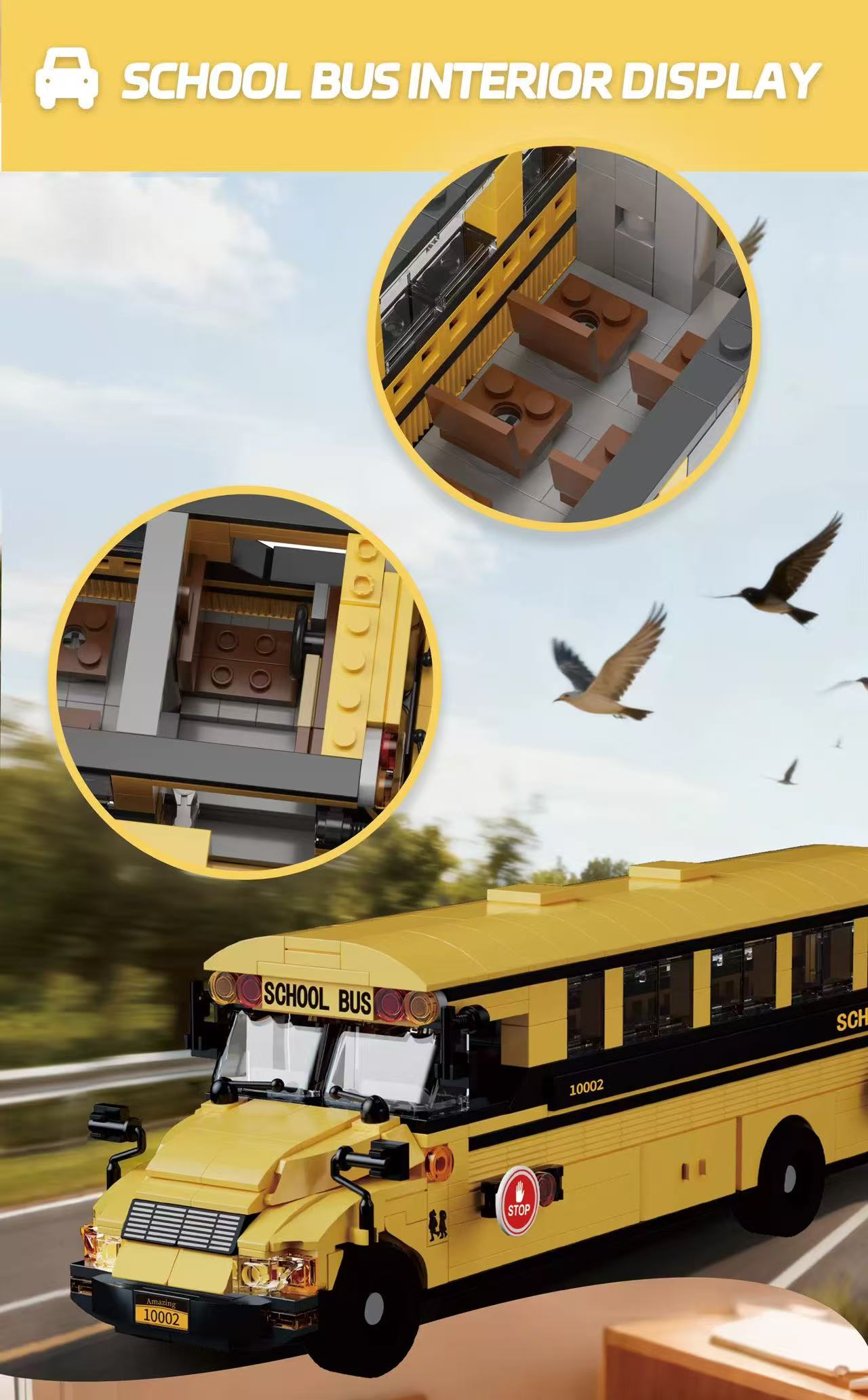 Amazing Block 10002 SCHOOL BUS - YWOBB