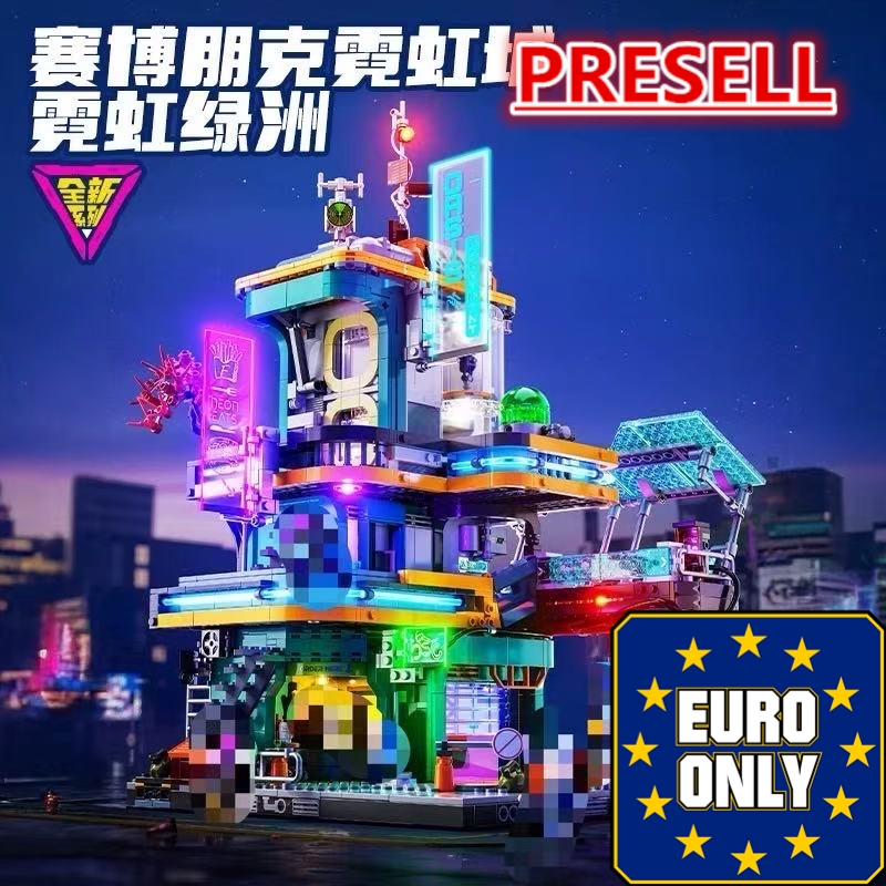 FunWhole F9042 Cyberpunk Neon City: Neon Oasis Apartment Building OVP EU Warehouse Version - YWOBB