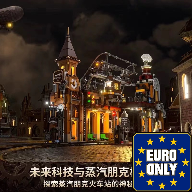 FunWhole F9007 Steampunk Train Station OVP EU Warehouse Version - YWOBB