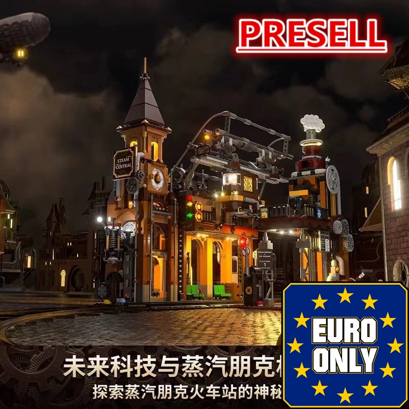 FunWhole F9007 Steampunk Train Station OVP EU Warehouse Version - YWOBB