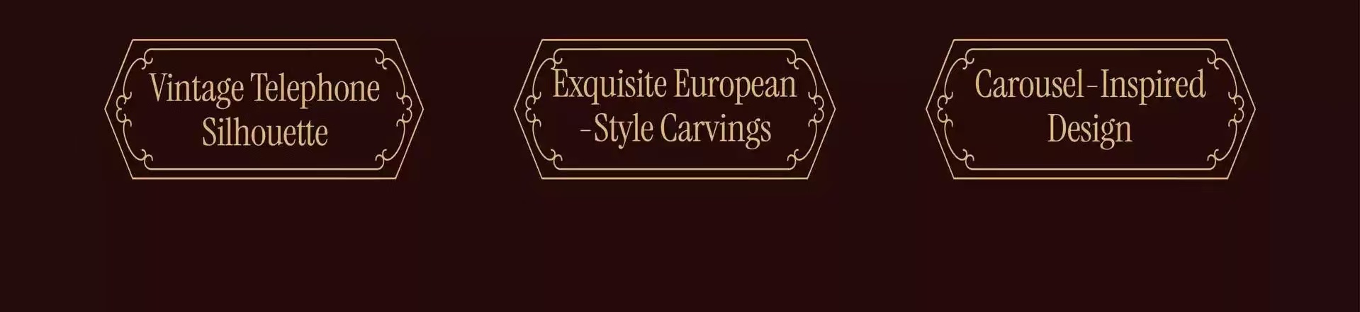 HUIYOYOYI H1014 Vintage Fusion Collage of Vintage Telephone & Carousel - YWOBB