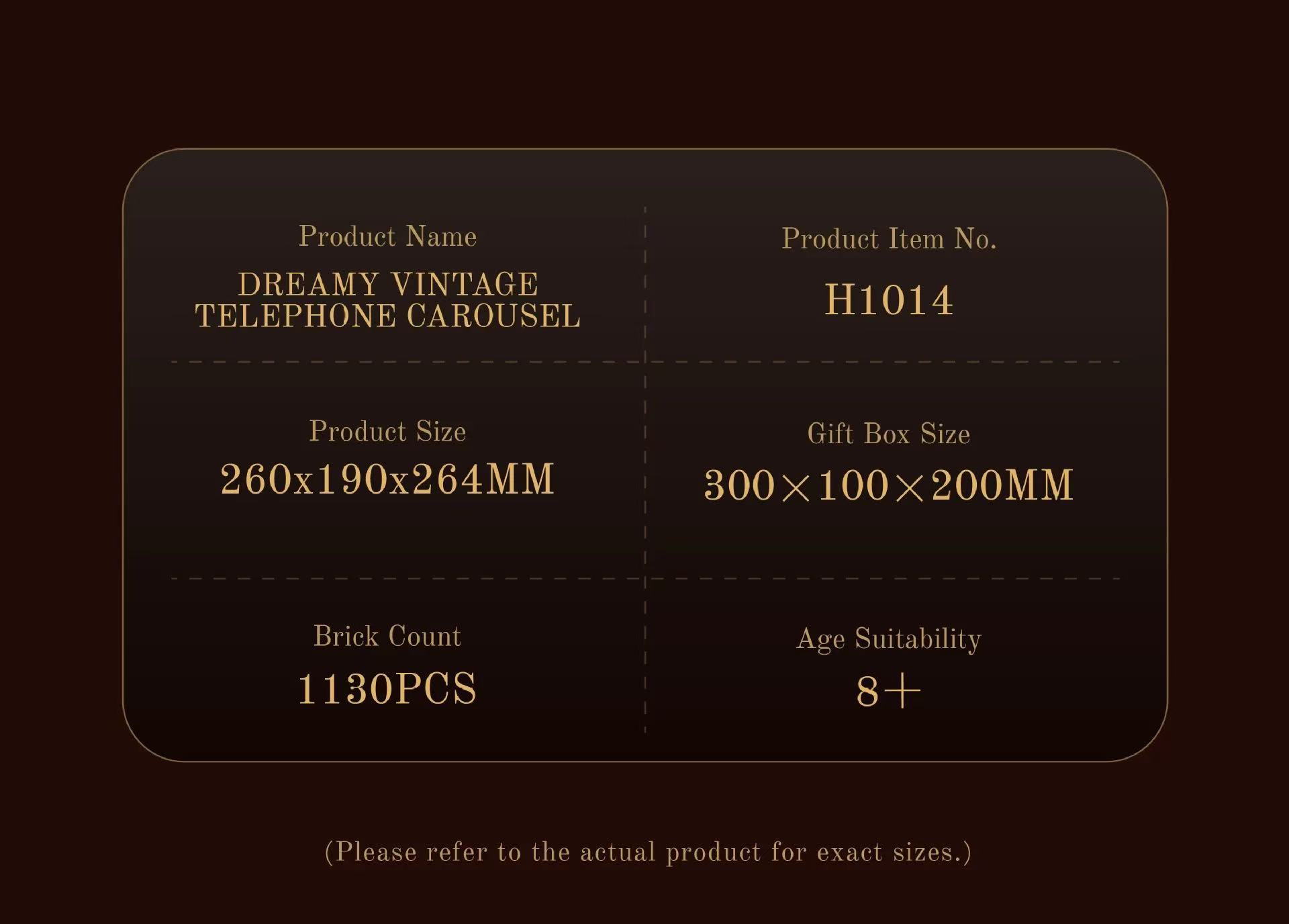 HUIYOYOYI H1014 Vintage Fusion Collage of Vintage Telephone & Carousel - YWOBB