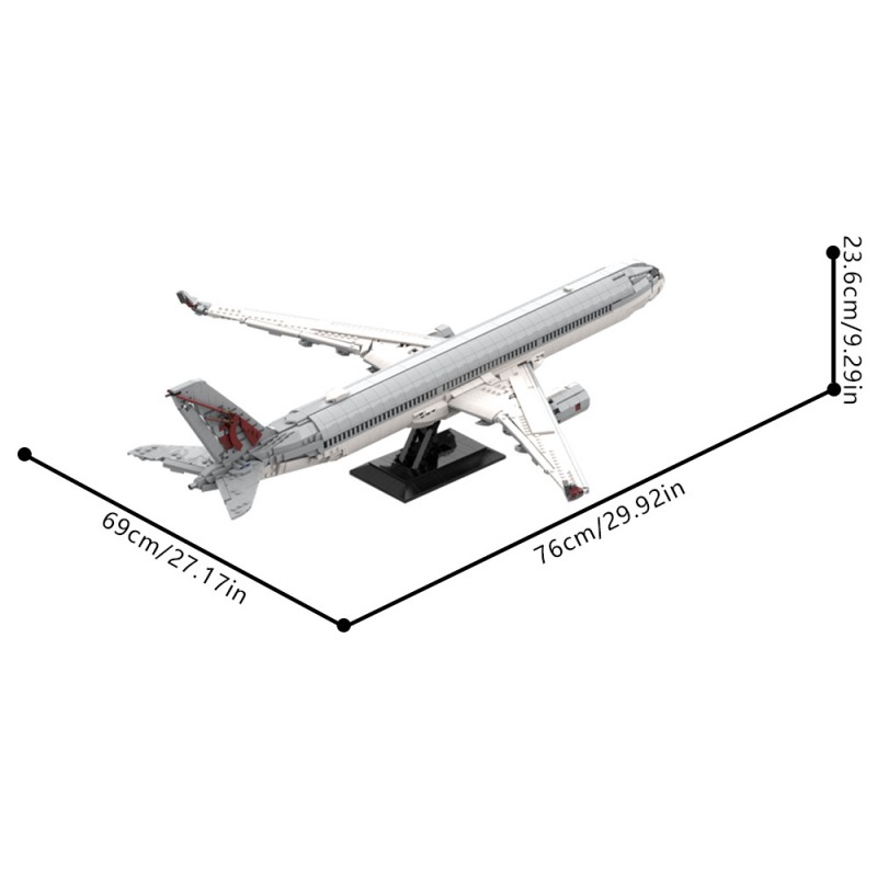 GOBRICKS MOC 233729 Qatar Airways Airbus A350-1000 - YWOBB