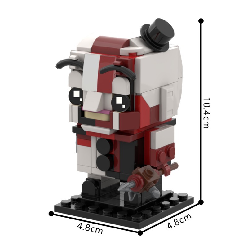 GOBRICKS MOC 233826 Artsy Clown (Strawberry Jam Edition) Brickheadz - YWOBB