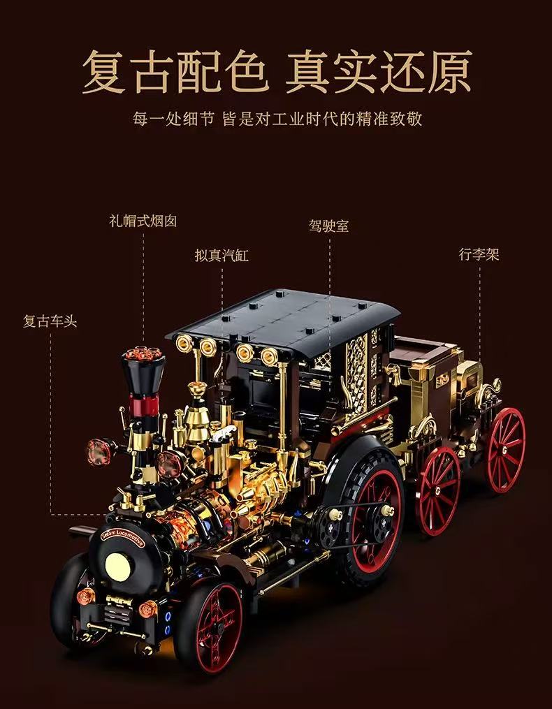HUIYOYOYI H1003 Vintage Mechanical Steam Car - YWOBB