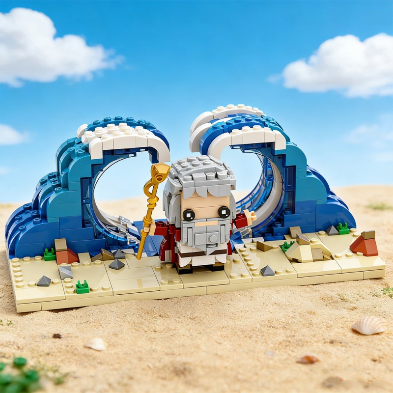 GOBRICKS MOC S0102 Moses parts the Red Sea - YWOBB