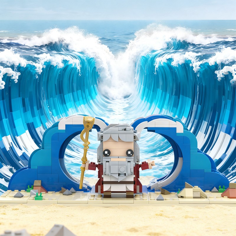 GOBRICKS MOC S0102 Moses parts the Red Sea - YWOBB