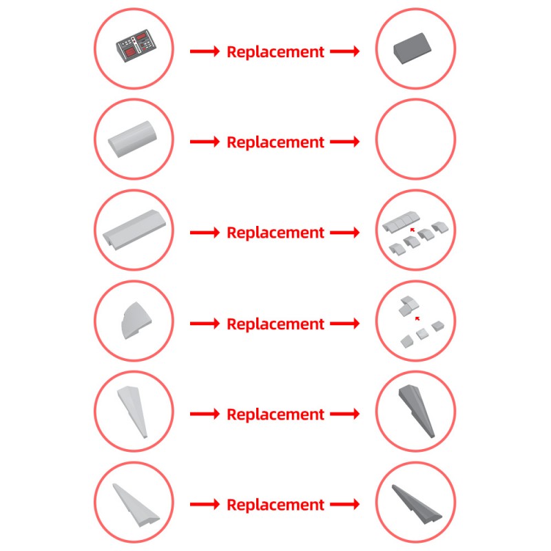 GOBRICKS MOC 231857 RX-200 Falchion Republic Stun Tank - YWOBB