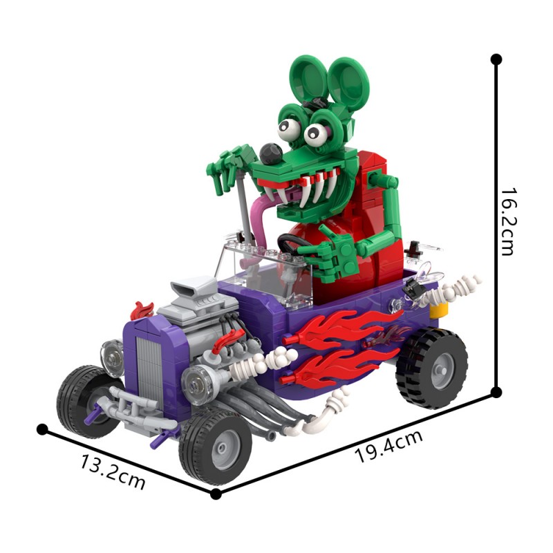 GOBRICKS MOC S0080Y01 Rat Fink - YWOBB