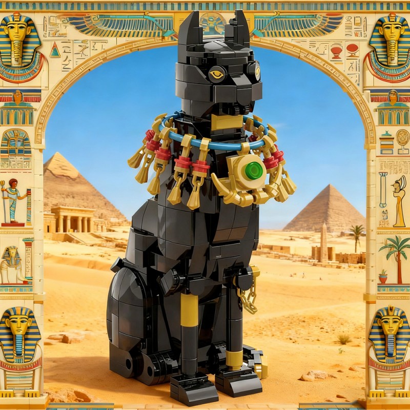GOBRICKS MOC S0068 Egypt cat - YWOBB