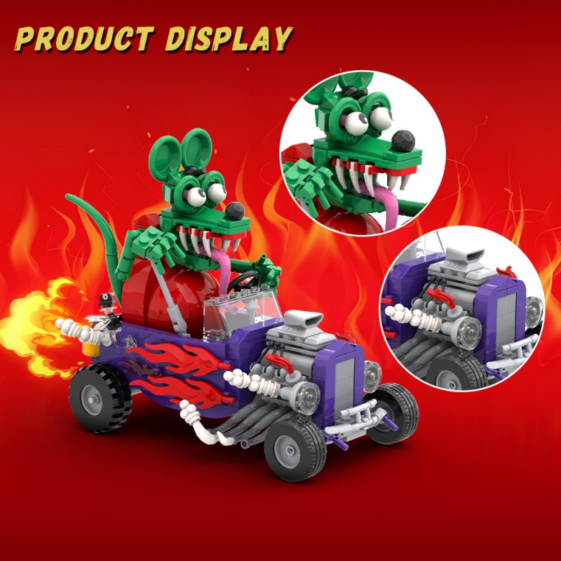 GOBRICKS MOC S0080Y01 Rat Fink - YWOBB