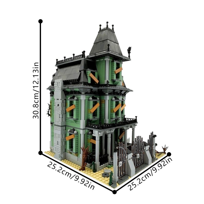 GOBRICKS MOC 231107 Monsters Haunted Mansion Alternate build of 3x31167 - YWOBB