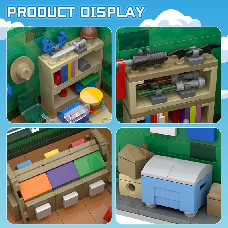 GOBRICKS MOC S0096 The Simpsons - Baseball Card Shop - YWOBB