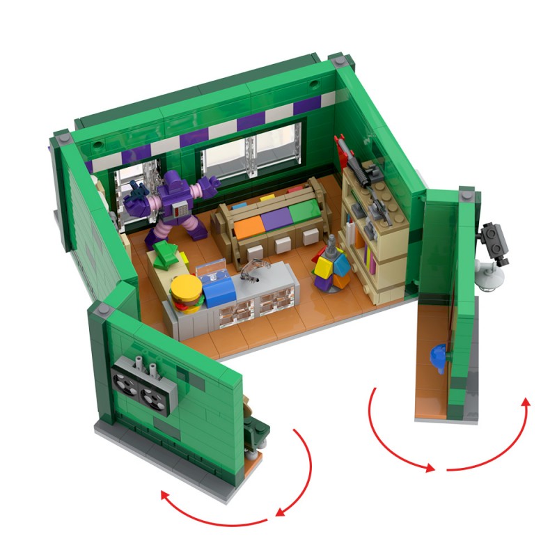 GOBRICKS MOC S0096 The Simpsons - Baseball Card Shop - YWOBB