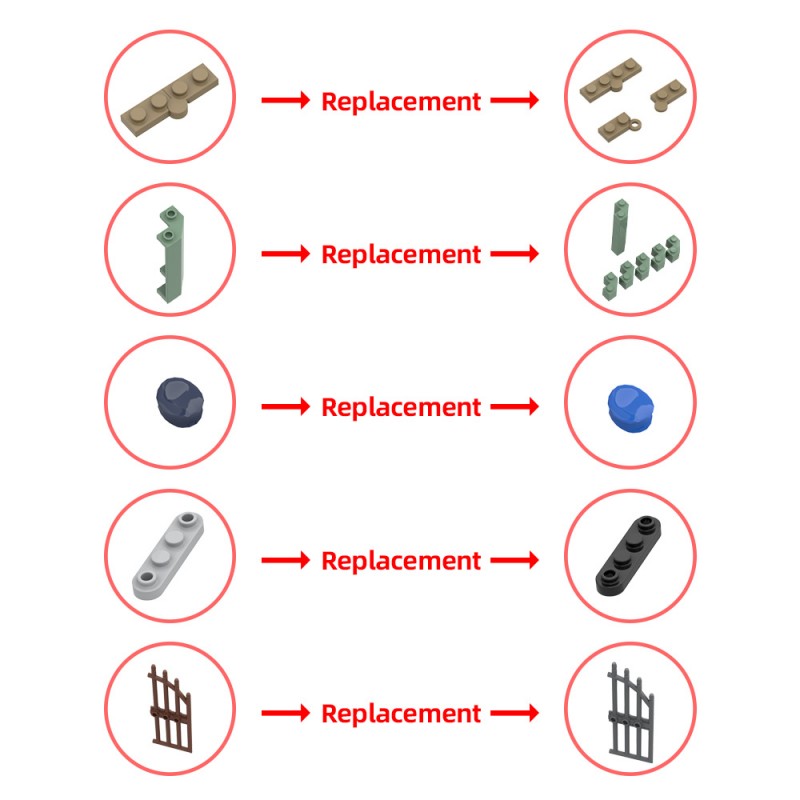 GOBRICKS MOC 231107 Monsters Haunted Mansion Alternate build of 3x31167 - YWOBB