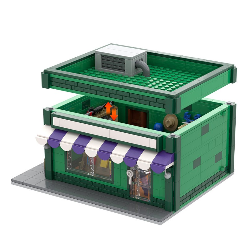 GOBRICKS MOC S0096 The Simpsons - Baseball Card Shop - YWOBB
