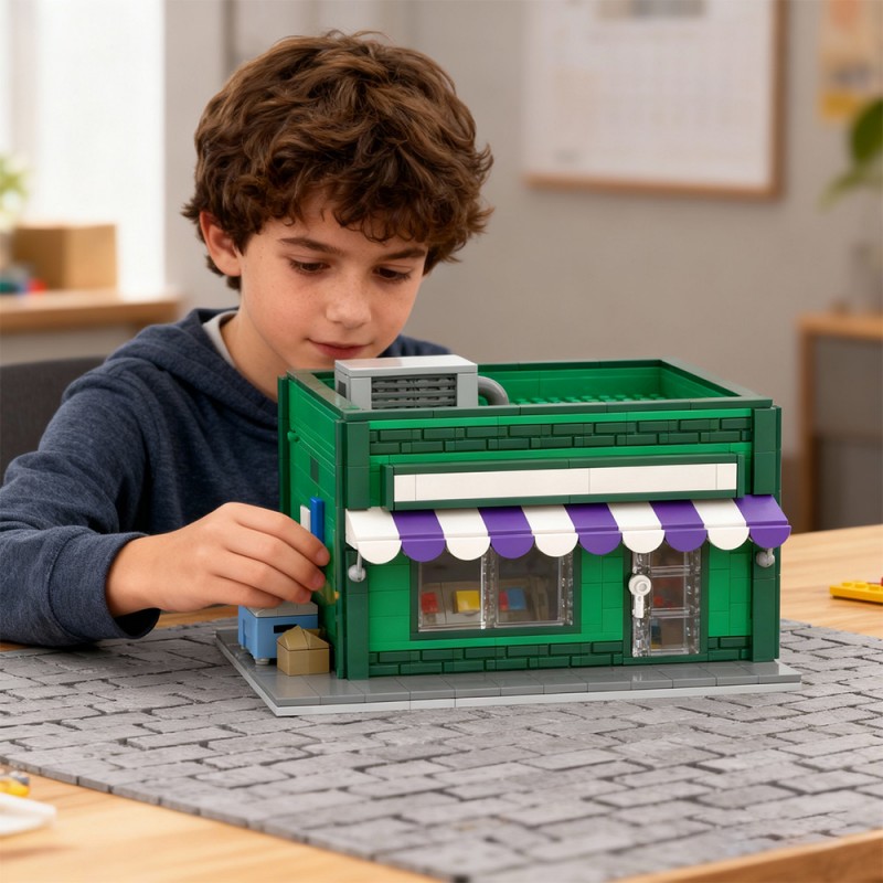 GOBRICKS MOC S0096 The Simpsons - Baseball Card Shop - YWOBB