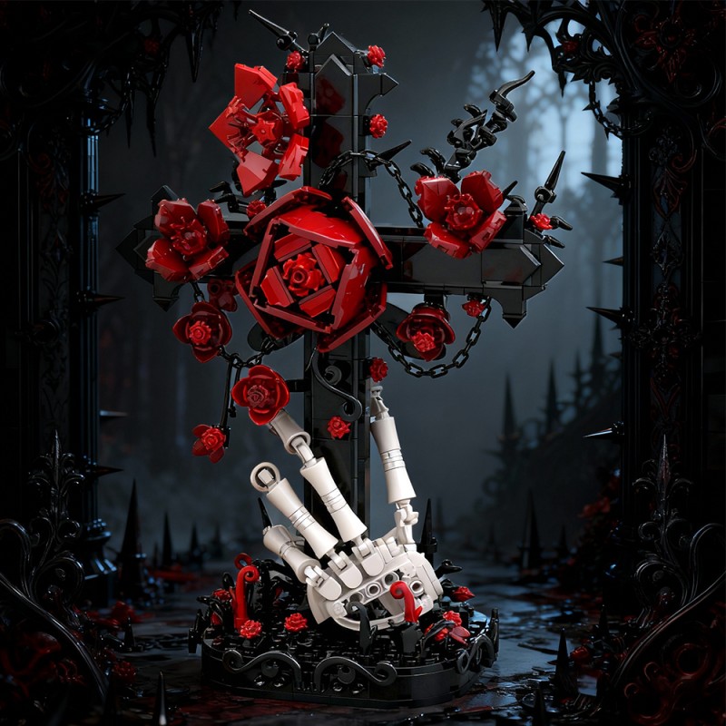 GOBRICKS MOC S0104 Gothic Cross - YWOBB