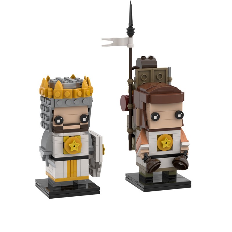 GOBRICKS MOC S0092 Monty Python and the Holy Grail – King Arthur and Patsy - YWOBB
