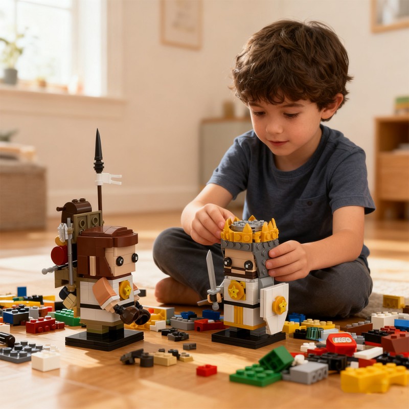 GOBRICKS MOC S0092 Monty Python and the Holy Grail – King Arthur and Patsy - YWOBB